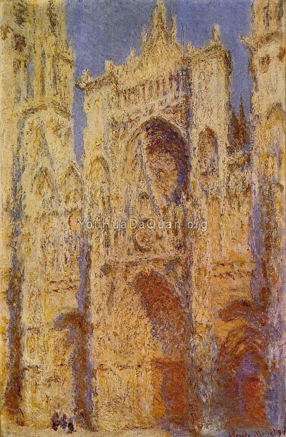 Rouen Cathedral, Sunlight Effect - 克劳德·莫奈